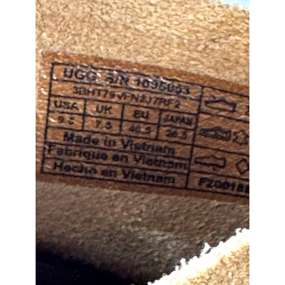 UGG Bandara Brown Suede Ankle Boot 9.5 Cozy Chic Cottagecore Rustic Chic Scuff - Picture 7 of 16